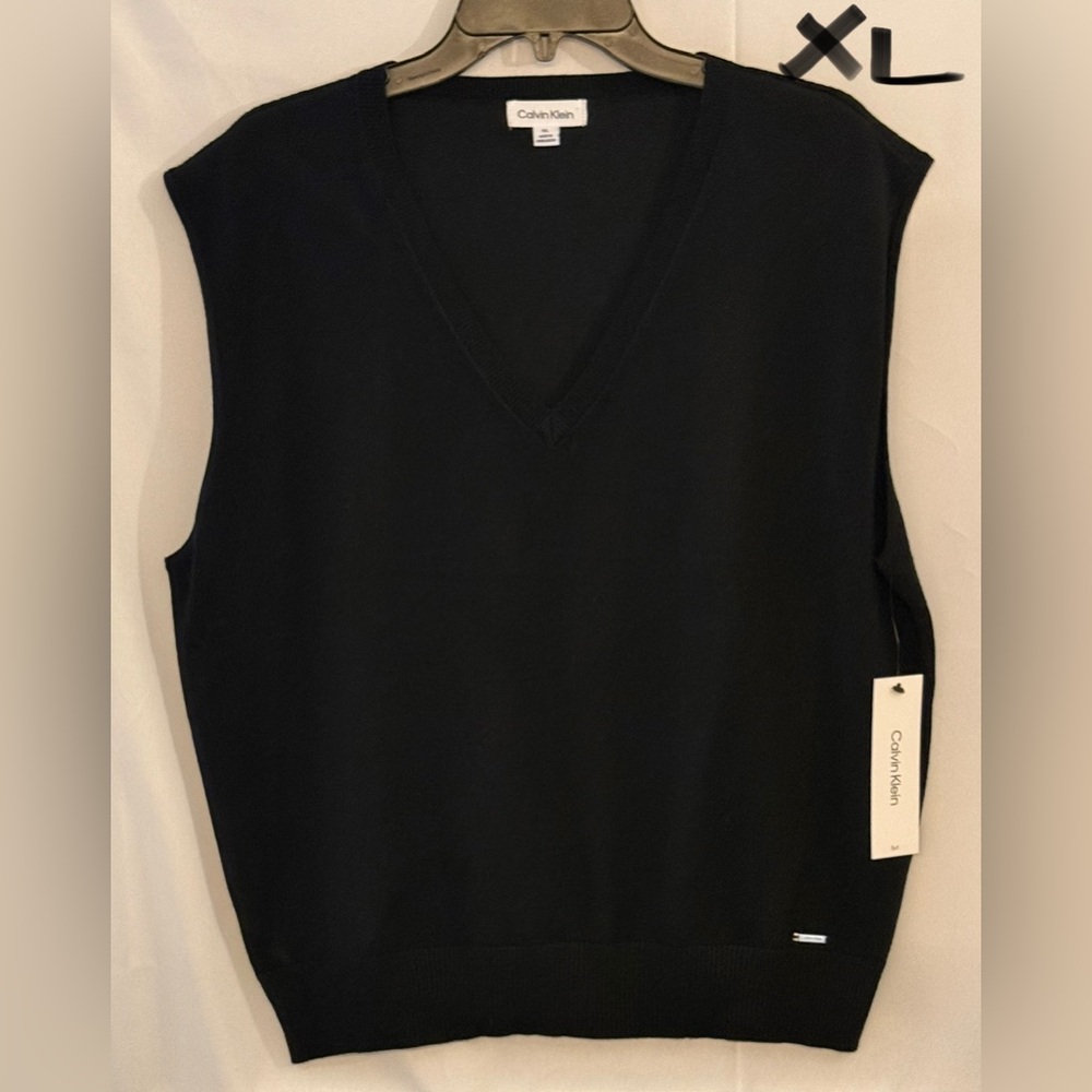 Calvin Klein Black V-Neck Sweater Vest
